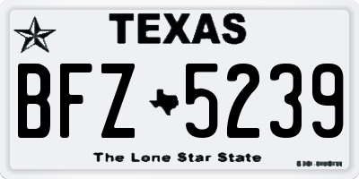 TX license plate BFZ5239