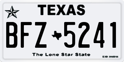 TX license plate BFZ5241