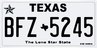 TX license plate BFZ5245