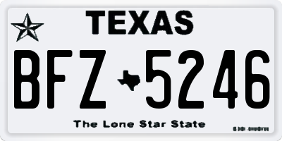 TX license plate BFZ5246