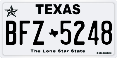TX license plate BFZ5248