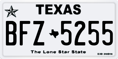 TX license plate BFZ5255