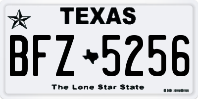 TX license plate BFZ5256