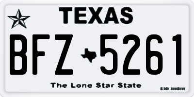 TX license plate BFZ5261