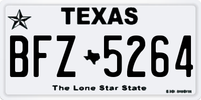 TX license plate BFZ5264