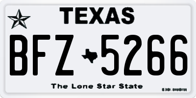TX license plate BFZ5266