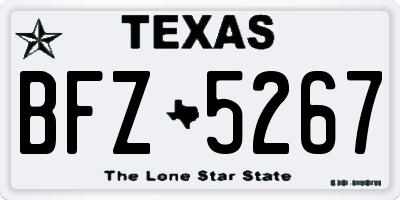 TX license plate BFZ5267
