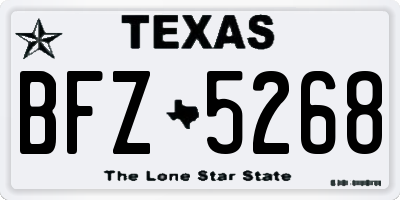 TX license plate BFZ5268