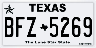 TX license plate BFZ5269