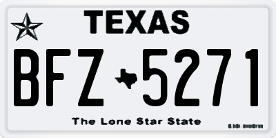 TX license plate BFZ5271