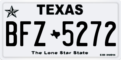 TX license plate BFZ5272
