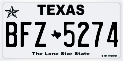 TX license plate BFZ5274