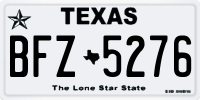 TX license plate BFZ5276