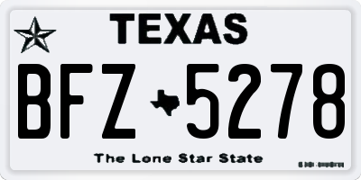 TX license plate BFZ5278