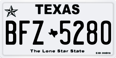 TX license plate BFZ5280
