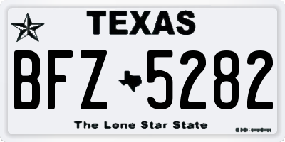 TX license plate BFZ5282