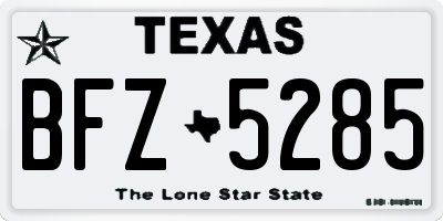 TX license plate BFZ5285