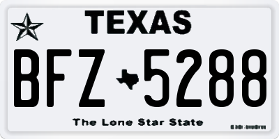 TX license plate BFZ5288