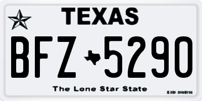 TX license plate BFZ5290