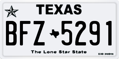 TX license plate BFZ5291