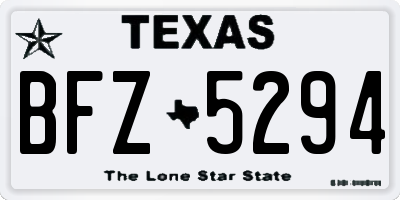 TX license plate BFZ5294