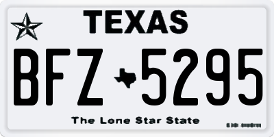 TX license plate BFZ5295