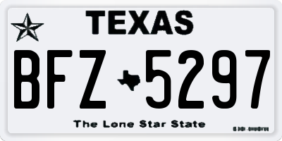 TX license plate BFZ5297