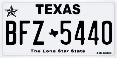 TX license plate BFZ5440