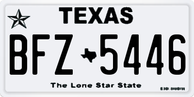 TX license plate BFZ5446