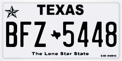 TX license plate BFZ5448