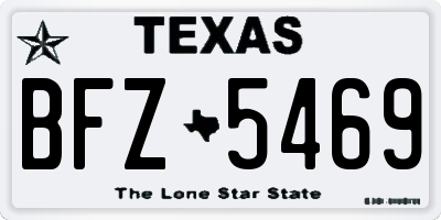 TX license plate BFZ5469