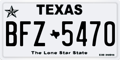 TX license plate BFZ5470