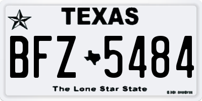 TX license plate BFZ5484