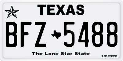 TX license plate BFZ5488