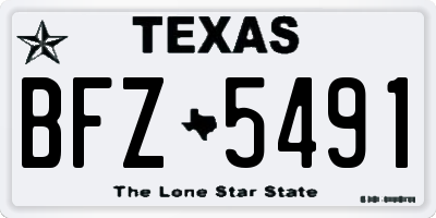 TX license plate BFZ5491