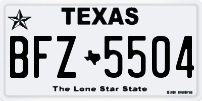 TX license plate BFZ5504