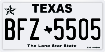 TX license plate BFZ5505