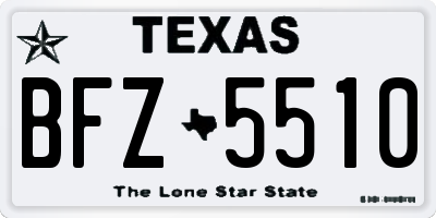 TX license plate BFZ5510
