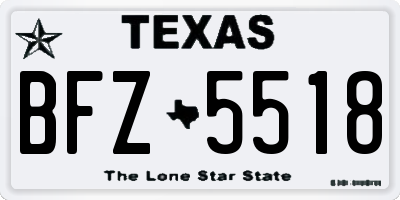 TX license plate BFZ5518