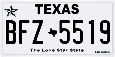 TX license plate BFZ5519