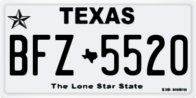 TX license plate BFZ5520
