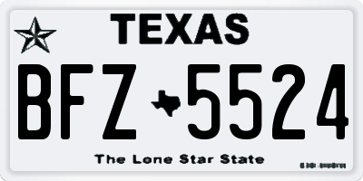 TX license plate BFZ5524