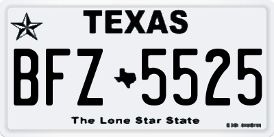 TX license plate BFZ5525