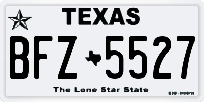 TX license plate BFZ5527