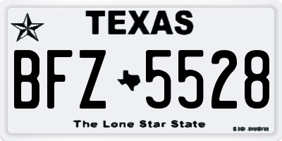 TX license plate BFZ5528