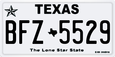 TX license plate BFZ5529