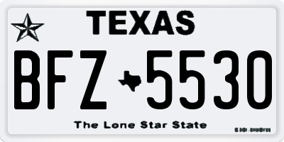 TX license plate BFZ5530