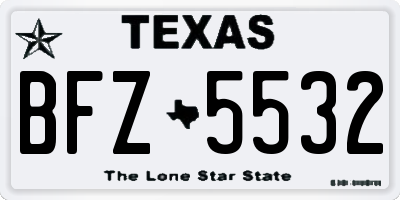 TX license plate BFZ5532