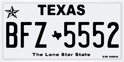 TX license plate BFZ5552