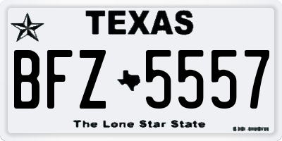 TX license plate BFZ5557